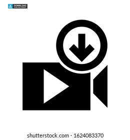 download video icon isolated sign symbol vector illustration - high quality black style vector icons
