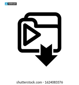 download video icon isolated sign symbol vector illustration - high quality black style vector icons
