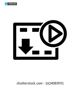 download video icon isolated sign symbol vector illustration - high quality black style vector icons
