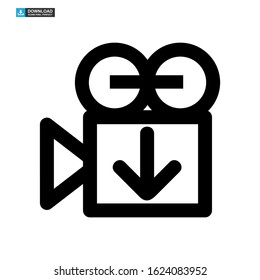 download video icon isolated sign symbol vector illustration - high quality black style vector icons
