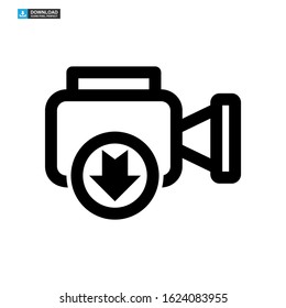 download video icon isolated sign symbol vector illustration - high quality black style vector icons
