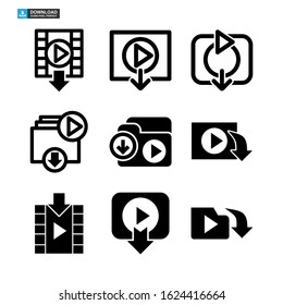 download video icon isolated sign symbol vector illustration - Collection of high quality black style vector icons
