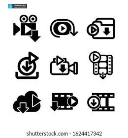 download video icon isolated sign symbol vector illustration - Collection of high quality black style vector icons

