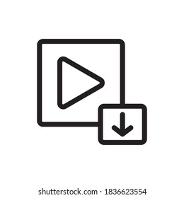 download video icon isolated sign symbol vector illustration - high quality black style vector icons