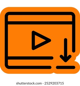 Download video, music, file, cloud, file icon