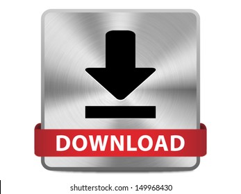 Download web button with red ribbon