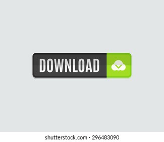 Download web button. Template for webdesign. Modern flat design website icon and design element