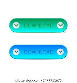 Botones de Web de Descarga, diseño de Vector — Ilustración vectorial