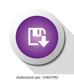 Download, web icon. Vector design