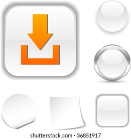  Download white icon. Vector illustration.