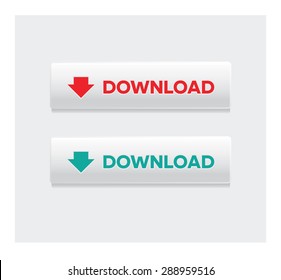 download white vector buttons