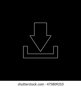 Download  - white vector icon