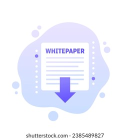 download whitepaper icon, vector design