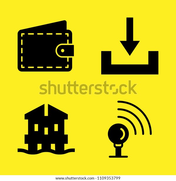 Download Wifi Beach House Wallet Vector Stock Vector