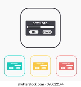 download window progressbar icon color set