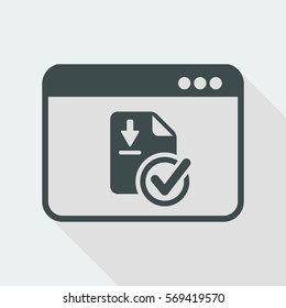 Download window - Vector flat minimal icon