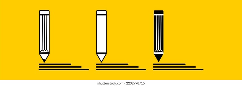 download , Write icon symbol illustration. pencils vector