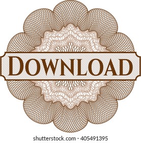 Download written inside rosette