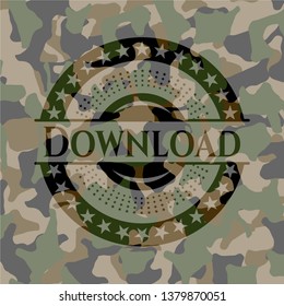 Download written on a camo texture