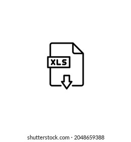 Descargar el vector de icono de archivo xls para web
