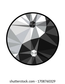 Download Yin Yang Polygon in Vector Form. This can be used as Logo Design, For printing on Tee shirts and hoodies. 