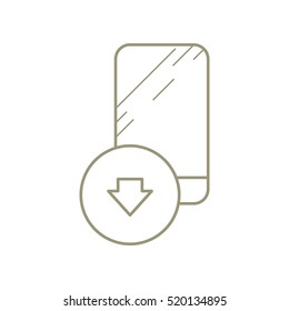 Download to your smartphone. Contour vector icons. Gold
