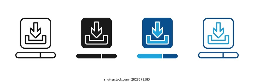 Downloaded web icon with multiple style collection