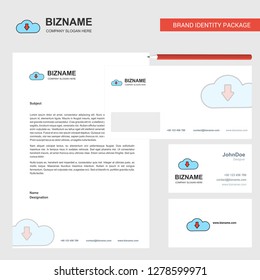 Downloading  Business Letterhead, Envelope and visiting Card Design vector template