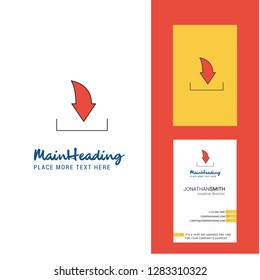 Downloading  Creative Logo and business card. vertical Design Vector