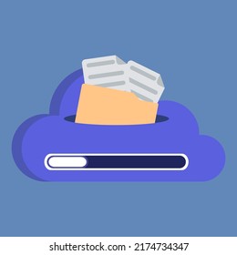 Herunterladen einer Datei in die Cloud auf Blau