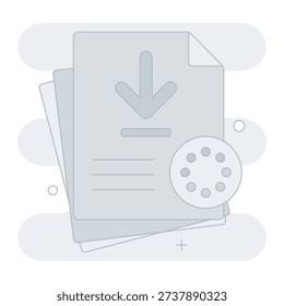 Downloading File Empty State Illustration