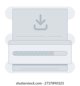 Downloading File Empty State Illustration
