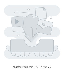 Downloading File Empty State Illustration