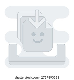 Downloading File Empty State Illustration