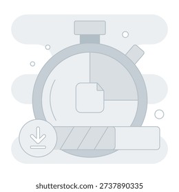 Downloading File Empty State Illustration