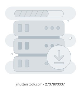Downloading File Empty State Illustration