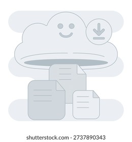 Downloading File Empty State Illustration