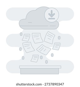 Downloading File Empty State Illustration