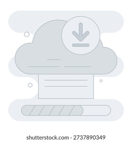 Downloading File Empty State Illustration