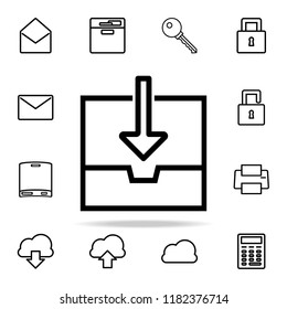 downloading the file icon. web icons universal set for web and mobile on white background