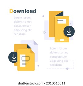 downloading file progress concept,element for landing page, empty state ui, infographic