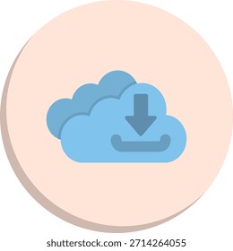 Descargando icono de estilo de círculo plano