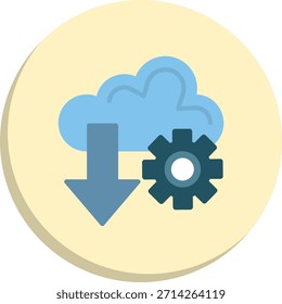 Descargando icono de estilo de círculo plano