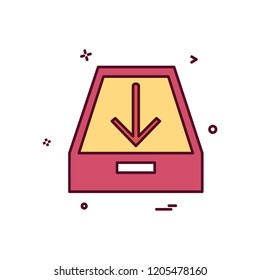 Downloading icon design vector