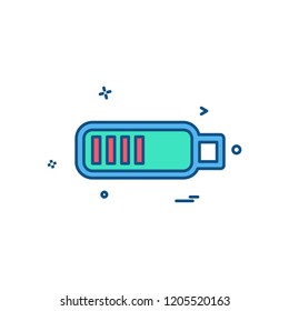Downloading icon design vector
