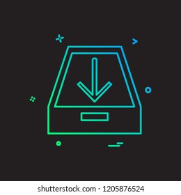 Downloading icon design vector