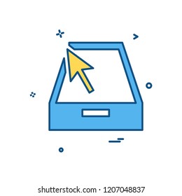 Downloading icon design vector