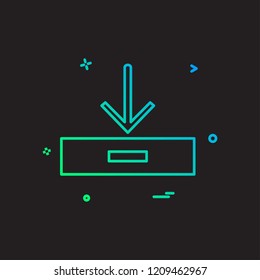 Downloading icon design vector