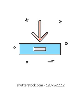 Downloading icon design vector
