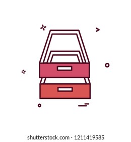 Downloading icon design vector